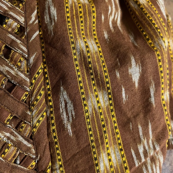 SOLD •$128 Free People New Romantics Brown Tribal Lattice Shorts - Picture 12 of 12